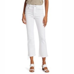 Nina High Waist Ankle Flare with Frayed Hem